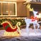 White Red Green Outdoor LED Christmas Reindeer and Sleigh Yard Decoration with 462 Lights